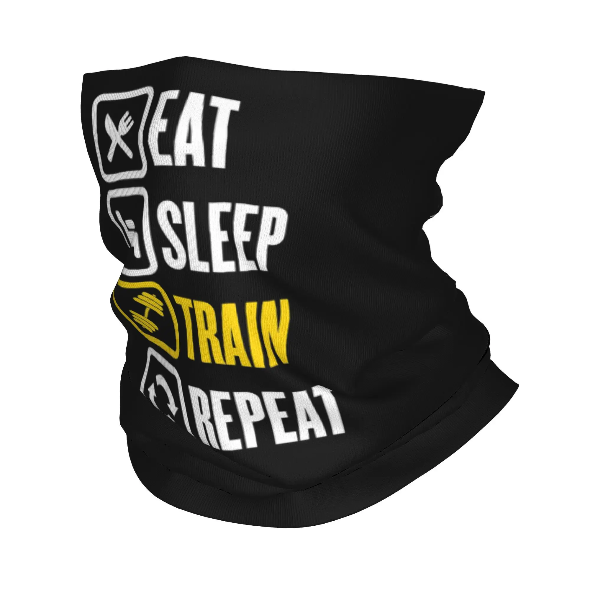 Cycling Quote - Eat Sleep Train Repeat Gym Motivational