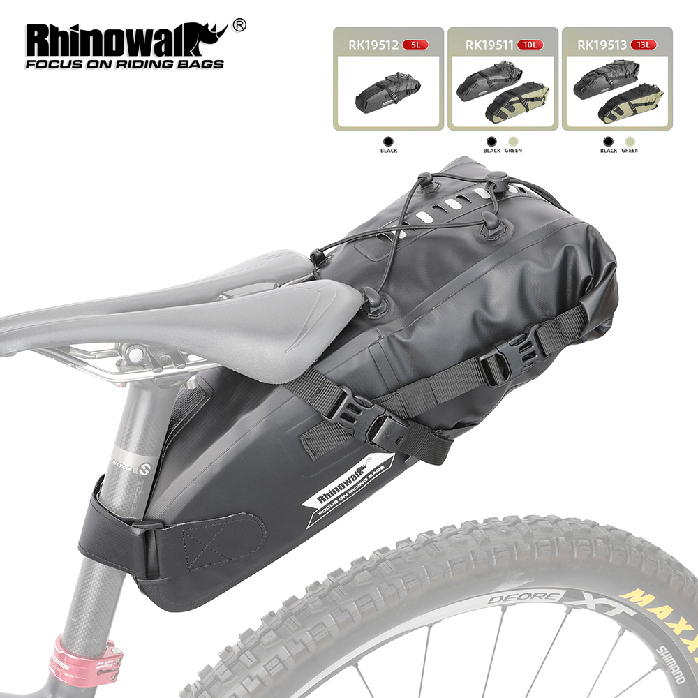 Cycling Commute Bag - Rhinowalk Bicycle Saddle Bag 5L-13L Waterproof
