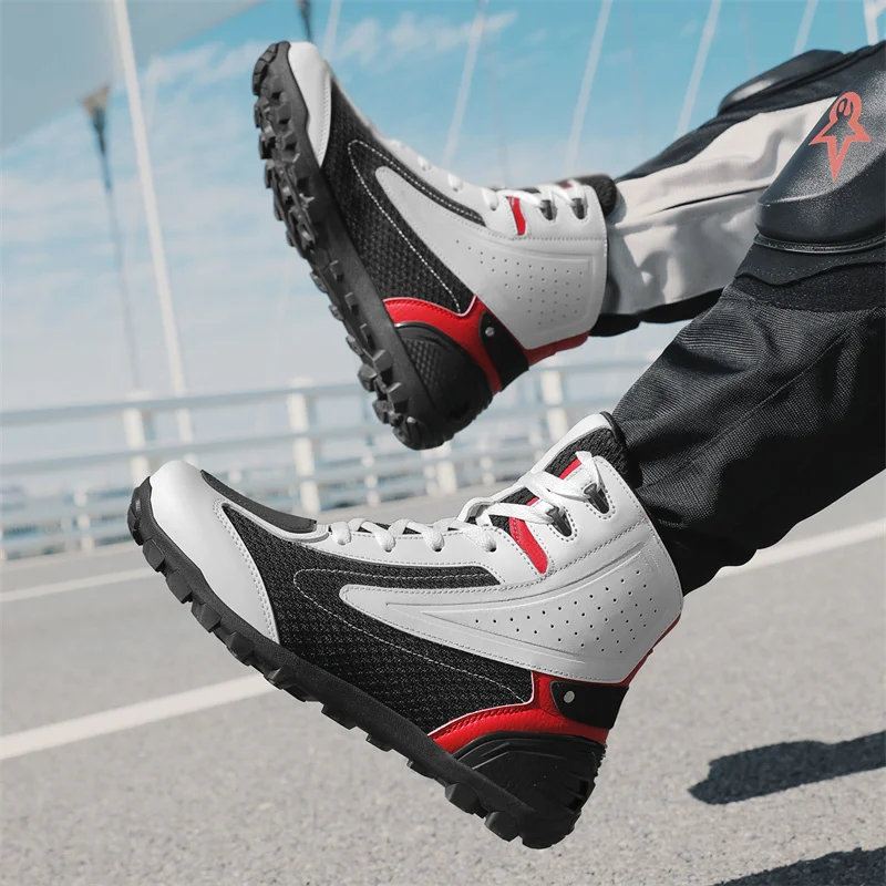 Cycling Shoes For Commute - Motorcycle Waterproof Commuting Boots Off-road Rally