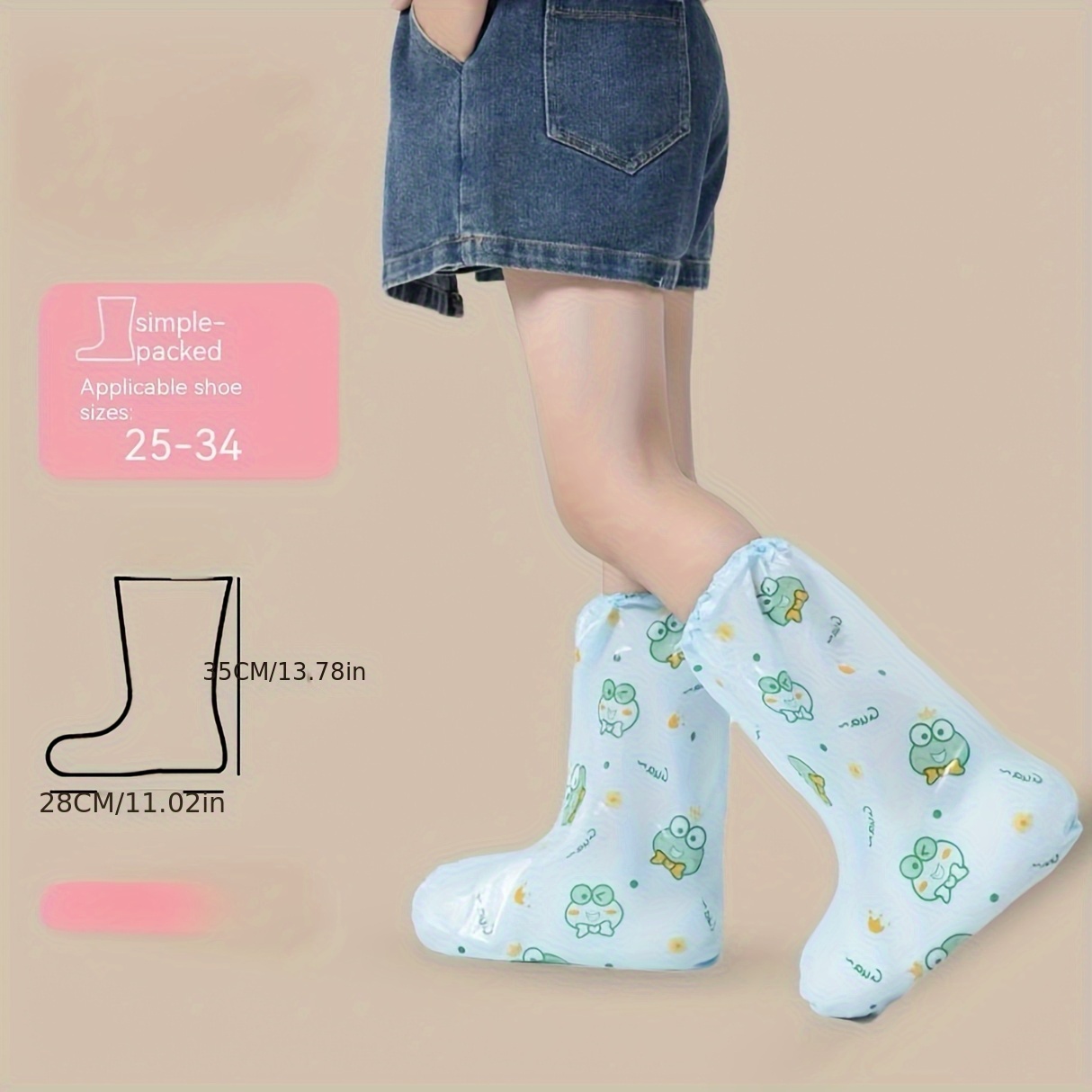 10pc Frog Cartoon Shoe Covers  - Cycling Shoes For Commute ulasan dan harga