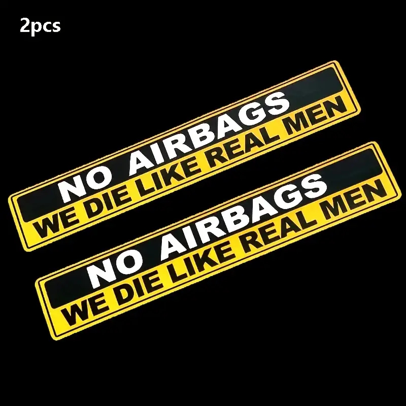2pcs Caution NO AIRBAGS We Die - Cycling Quote ulasan dan harga