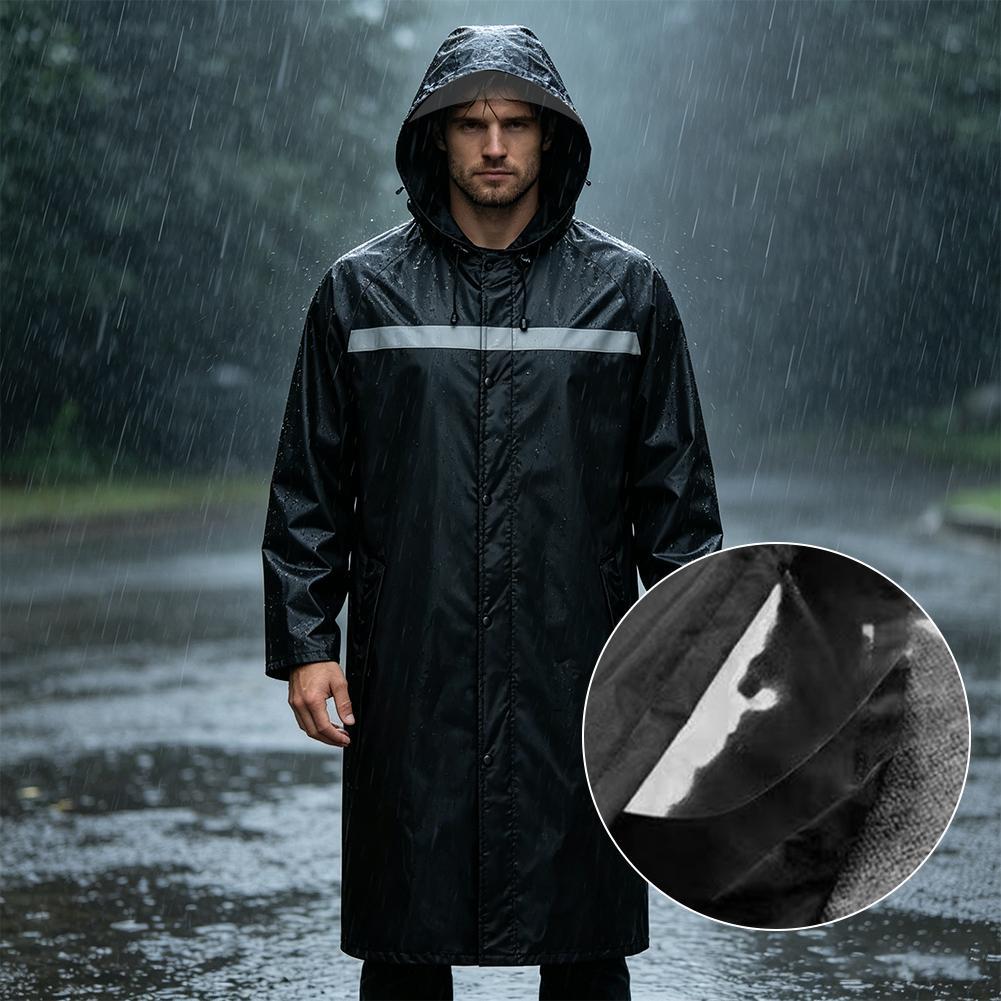 Waterproof Hooded Rain Poncho, - Cycling Commute Rain ulasan dan harga
