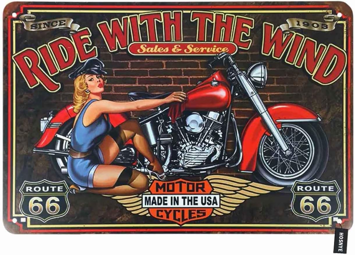 HOSNYE Motor Cycles Pin Up Gir - Cycling Quote ulasan dan harga