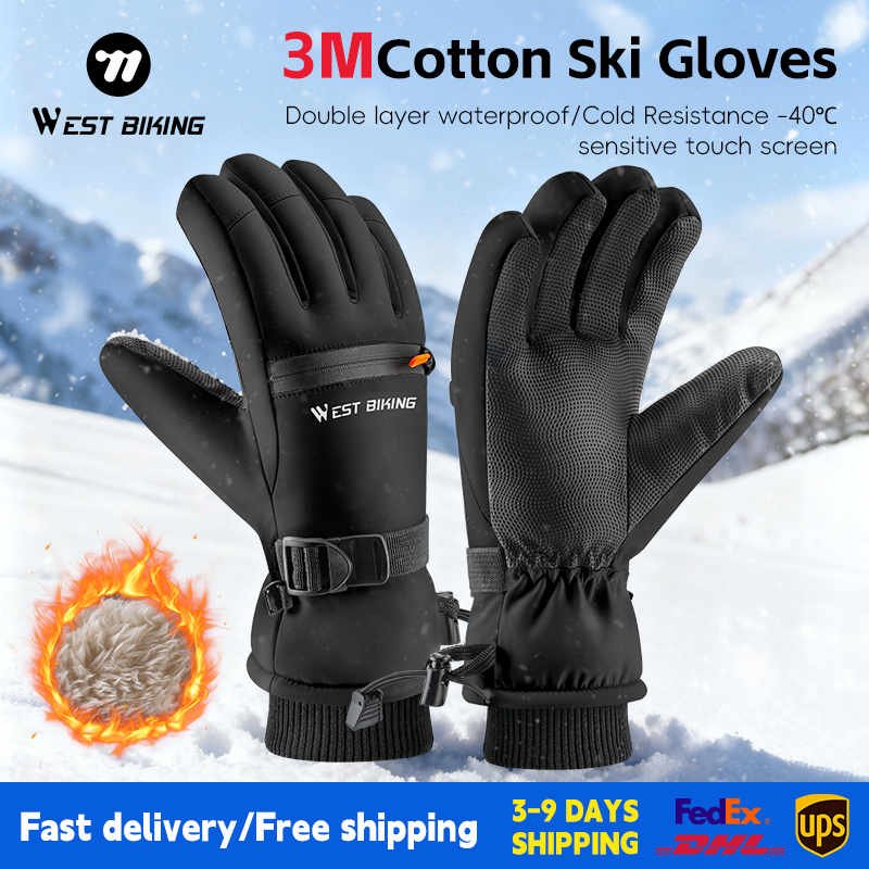 WEST BIKING 3M Cotton Ski Glov - Winter Cycling Commute Gear ulasan dan harga