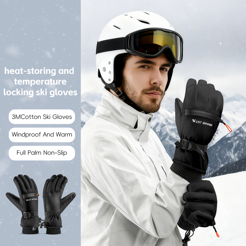 WEST BIKING 3M Cotton Ski Glov - Winter Cycling Commute Gear ulasan dan harga