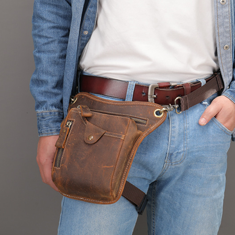 Vintage Pu Leather Waist Pack  - Cycling Commute Bag ulasan dan harga